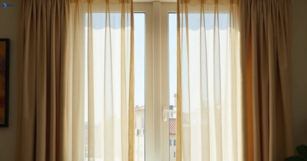 Dusty and dull curtains in arcadia-nsw before steam cleaning